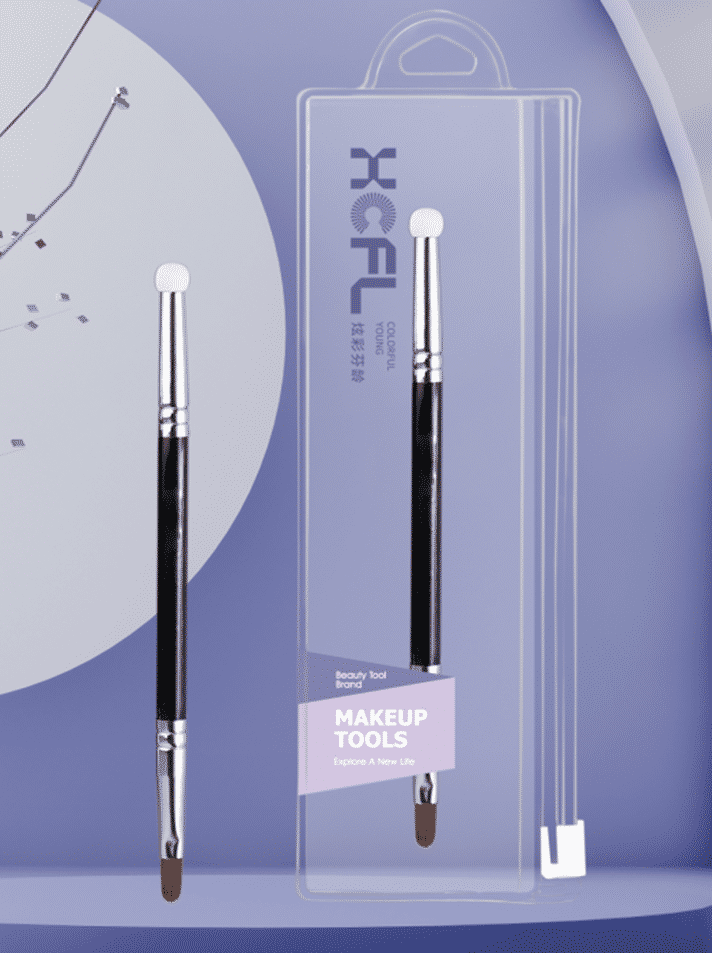 Double-ended precision concealer brush