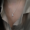 Italian Thin Diamond Solitaire Adjustable Choker Necklace - Image 2