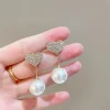 Pearl Heart Drop Earring - Image 2