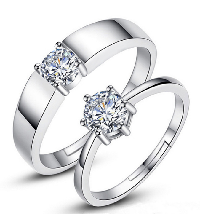 Stainless Steel Couple Adjustable Finger Rings – Unisex